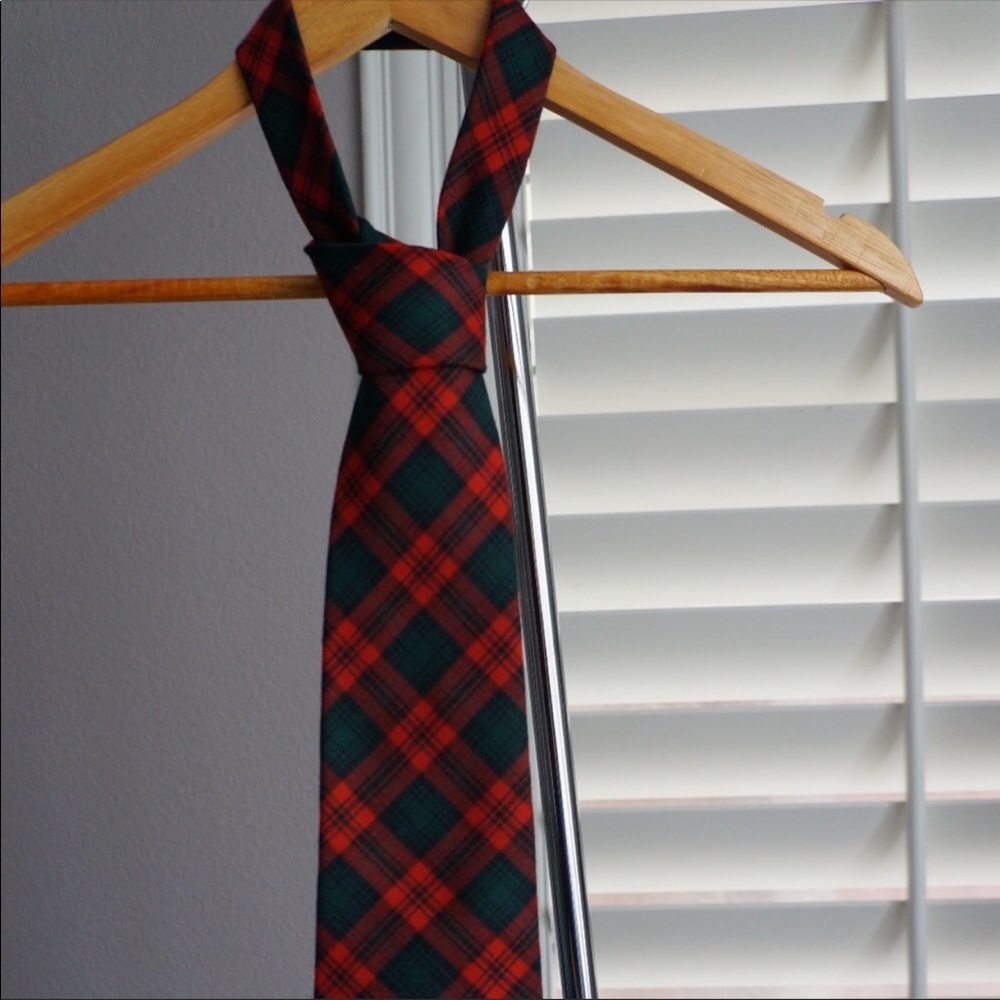 Polo Ralph Lauren Red and Green Plaid Tie